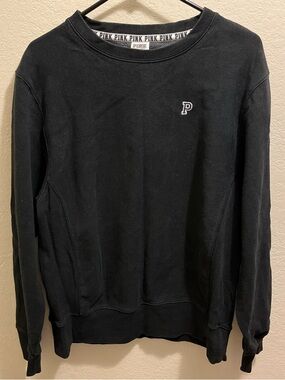 Victoria's Secret PINK Black Cozy Fleece Pullover